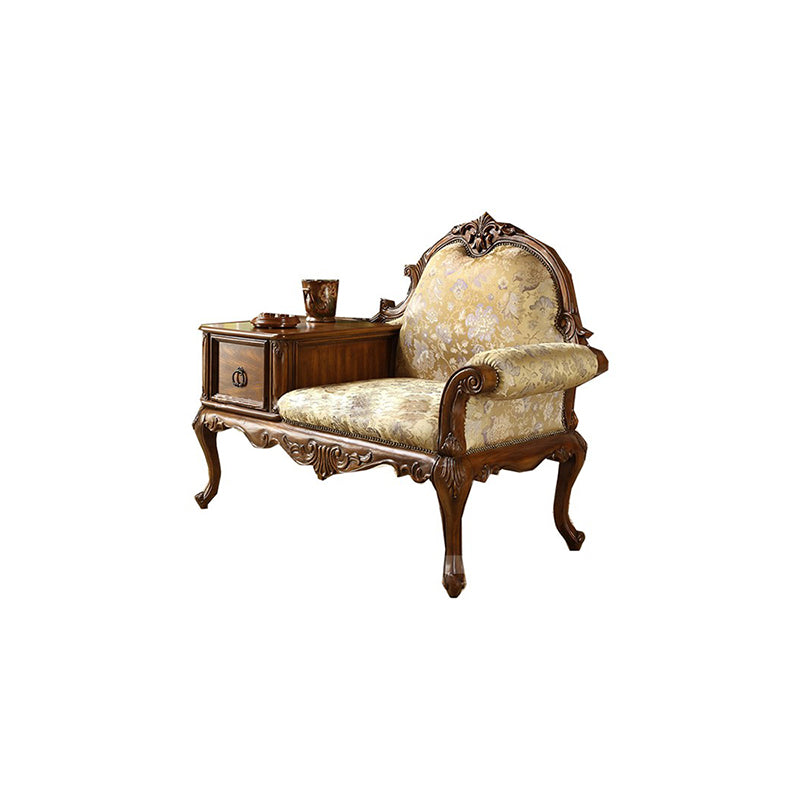 French Country Nailhead Trim Chaise Lounge Couch One Armed Chenille Lounge Chair Clearhalo 'Chairs & Seating' 'Chaise Lounge' 'chaise_lounge' 'furn' 'furn_chaise_lounge' 'Furniture' 'Living Room Furniture' 7663132