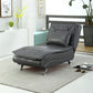 Modern Chaise Adjustable Chaise Lounge Chair for Living Room with Metal Base