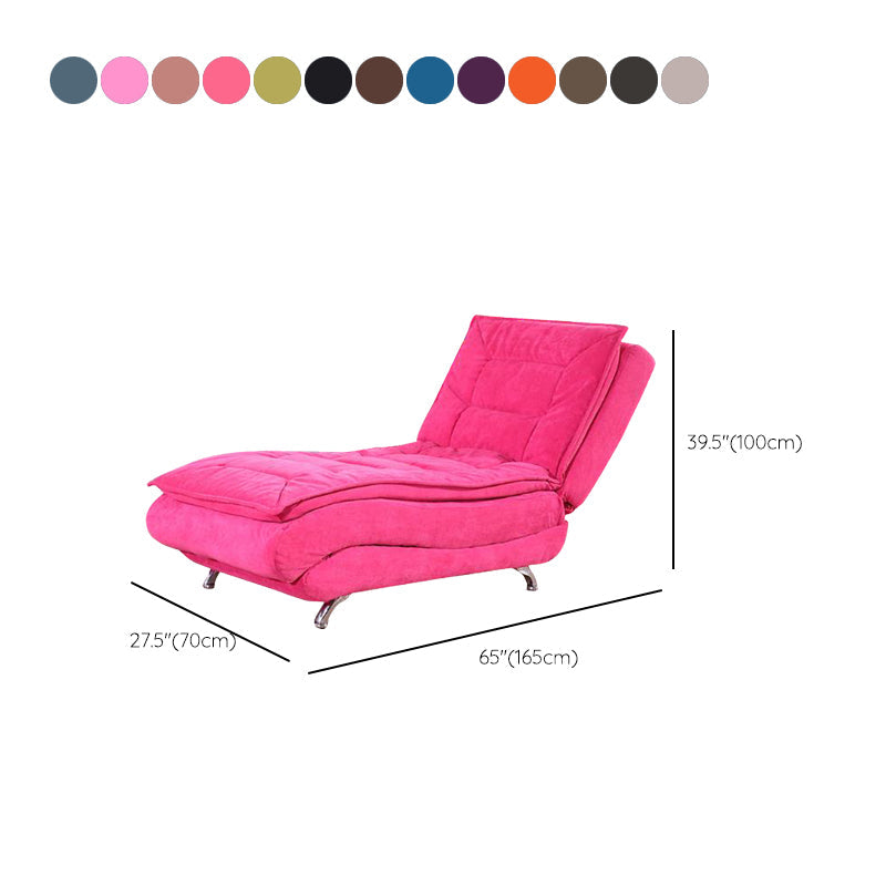 Modern Chaise Adjustable Chaise Lounge Chair for Living Room with Metal Base