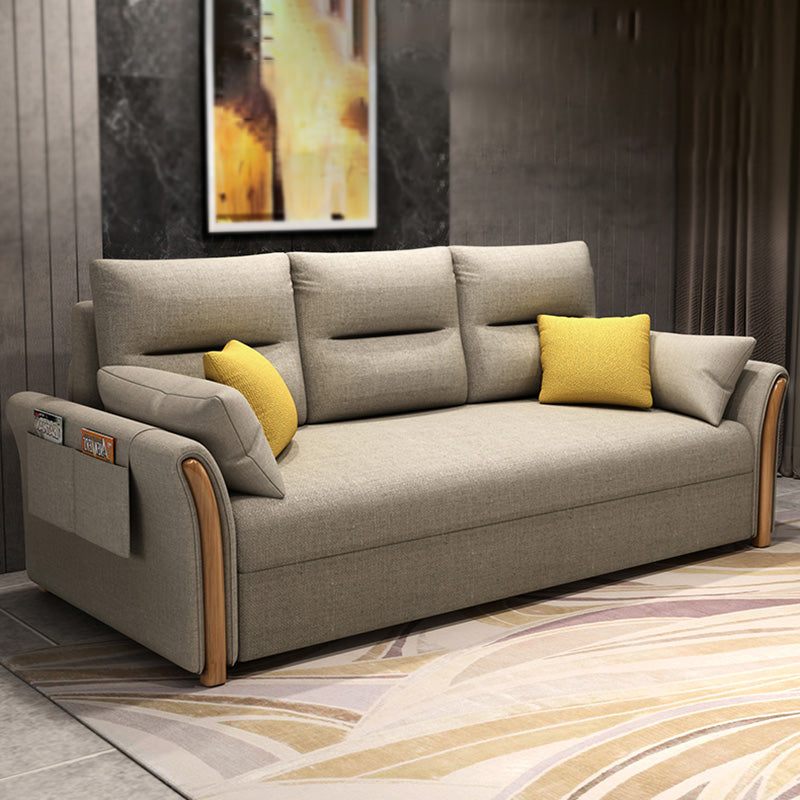 Da 30,7 "divano dormiente in tessuto futon e materasso largo in grigio