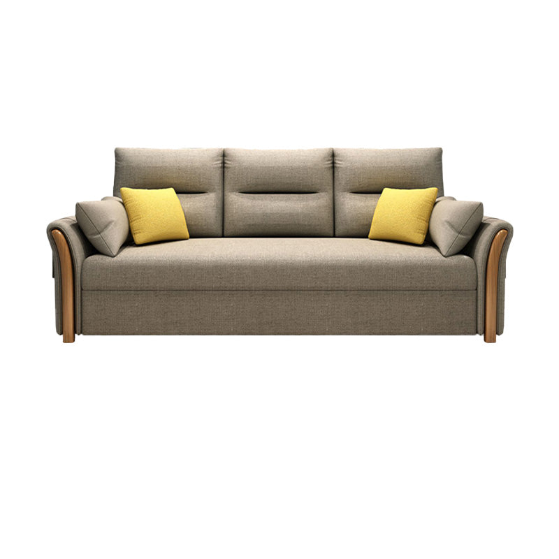 Da 30,7 "divano dormiente in tessuto futon e materasso largo in grigio