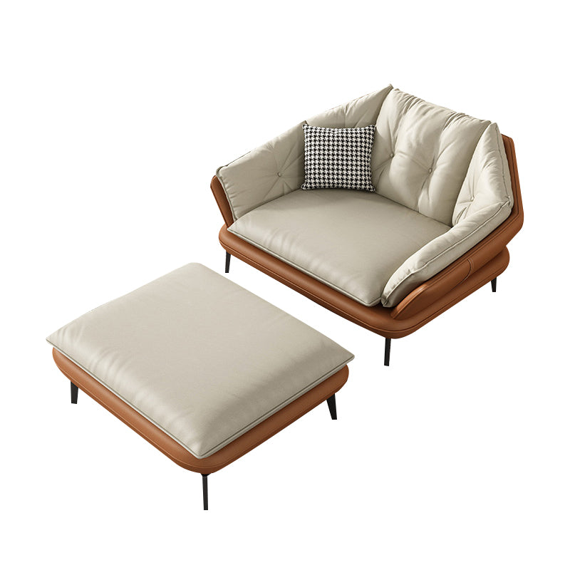 Sezione vera in pelle vera trapuntata BEIGE BEIGE CUSCIONI NEZIONALE