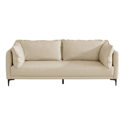 Eigentijdse vierkante arm sectionele echt lederen stationaire sectionele set