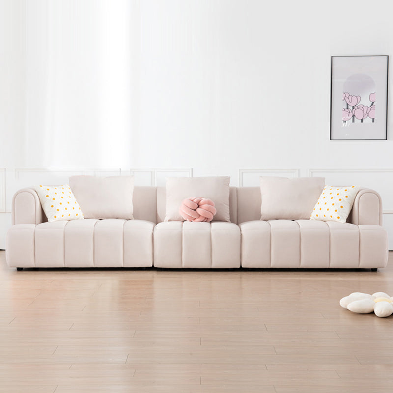 Fluwelen elementen met verzonken arm, moderne sectionele set met kussens