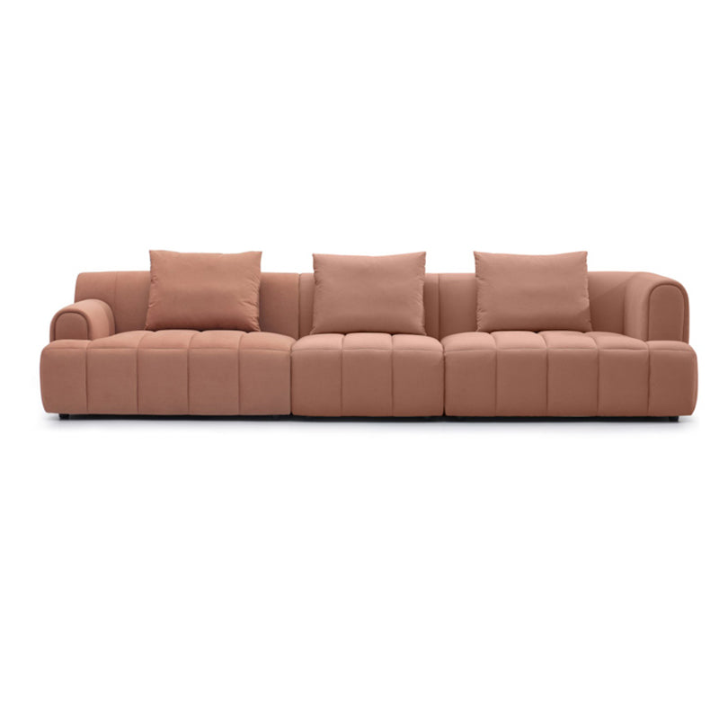 Fluwelen elementen met verzonken arm, moderne sectionele set met kussens