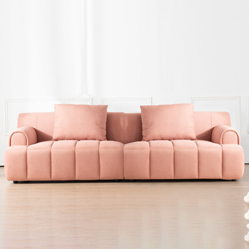 Fluwelen elementen met verzonken arm, moderne sectionele set met kussens