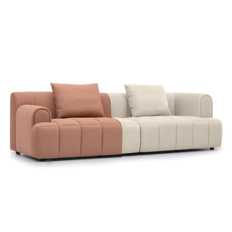 Fluwelen elementen met verzonken arm, moderne sectionele set met kussens