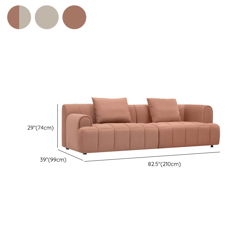 Fluwelen elementen met verzonken arm, moderne sectionele set met kussens