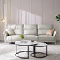 Glam 102.8" Flared Arm Sectional Grey Faux Leather Sectional Sofa