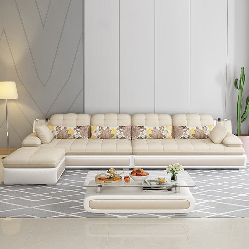 Sezione da braccio del cuscino scandinavo divano, sezionali di Chesterfield in leatine finte