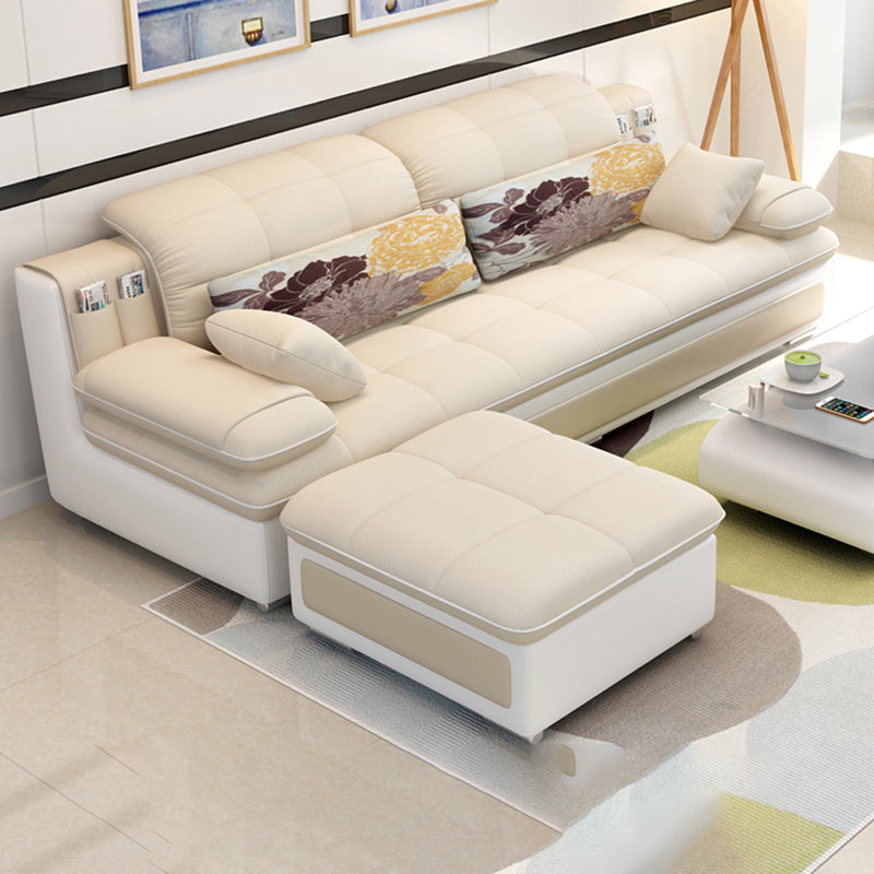 Sezione da braccio del cuscino scandinavo divano, sezionali di Chesterfield in leatine finte