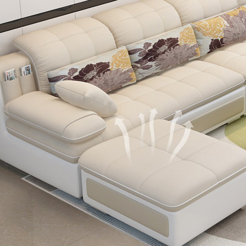 Sezione da braccio del cuscino scandinavo divano, sezionali di Chesterfield in leatine finte