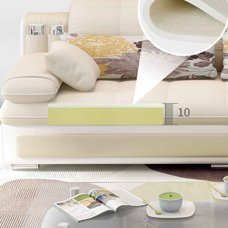 Sezione da braccio del cuscino scandinavo divano, sezionali di Chesterfield in leatine finte