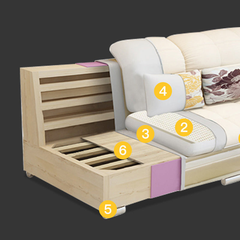 Sezione da braccio del cuscino scandinavo divano, sezionali di Chesterfield in leatine finte