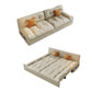 Scandinavian Futon Set with Mattress Faux leather Futon with Storage