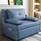 Blaues Aufbewahrungsfutonsofa Bett Faux Leder Skandinavisches Sofa Bett