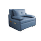 Blaues Aufbewahrungsfutonsofa Bett Faux Leder Skandinavisches Sofa Bett