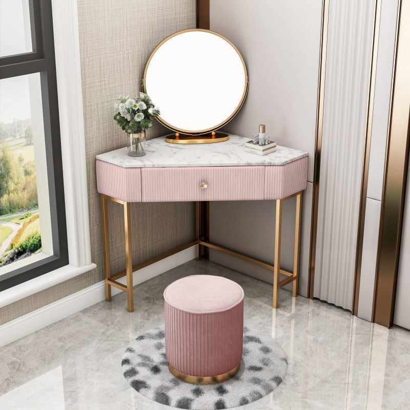 Cossero de metal de tocador glamoroso de 27 "de ancho con cajón