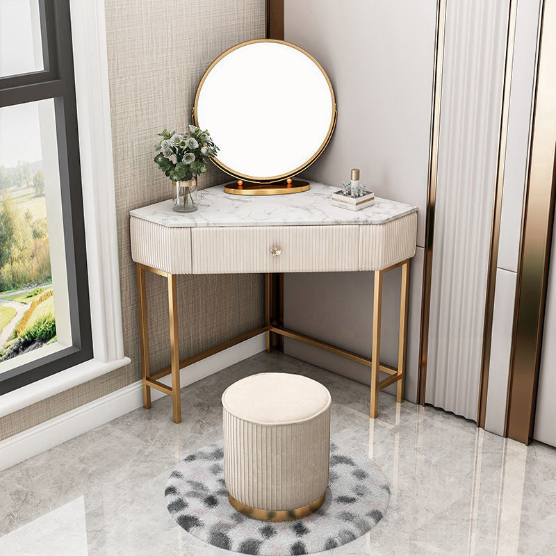 Cossero de metal de tocador glamoroso de 27 "de ancho con cajón