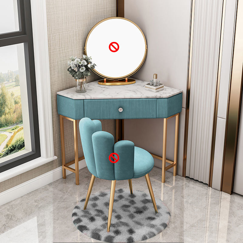 Cossero de metal de tocador glamoroso de 27 "de ancho con cajón