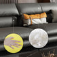 Glam Settee Genuine Leather Black Living Room Flared Arm Cushions Standard Sofa Clearhalo 'furn' 'furn_sofas' 'Furniture' 'Living Room Furniture' 'Sofa' 'sofas' 7663866