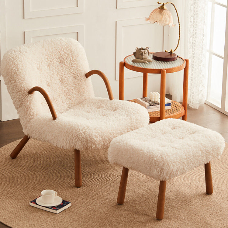 Contemporary Accent Armchair in Solid Wood Frame with Tight Back Clearhalo 'Accent Chairs' 'accent_chairs' 'Chairs & Seating' 'furn' 'furn_accent_chairs' 'Furniture' 'Living Room Furniture' 7664054