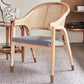 Scandinavian Solid Wood Parsons Chair/Accent Armchair with Woven Back