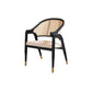 Scandinavian Solid Wood Parsons Chair/Accent Armchair with Woven Back
