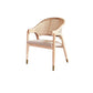 Scandinavian Solid Wood Parsons Chair/Accent Armchair with Woven Back