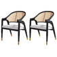 Scandinavian Solid Wood Parsons Chair/Accent Armchair with Woven Back