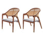 Scandinavian Solid Wood Parsons Chair/Accent Armchair with Woven Back