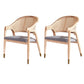Scandinavian Solid Wood Parsons Chair/Accent Armchair with Woven Back