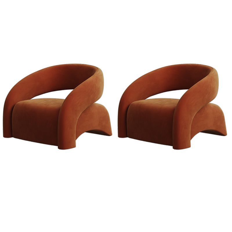 Sedia a braccio moderna di metà secolo con la schiena stretta in lana/velluto per soggiorno