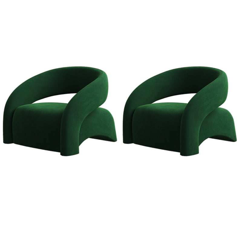 Sedia a braccio moderna di metà secolo con la schiena stretta in lana/velluto per soggiorno