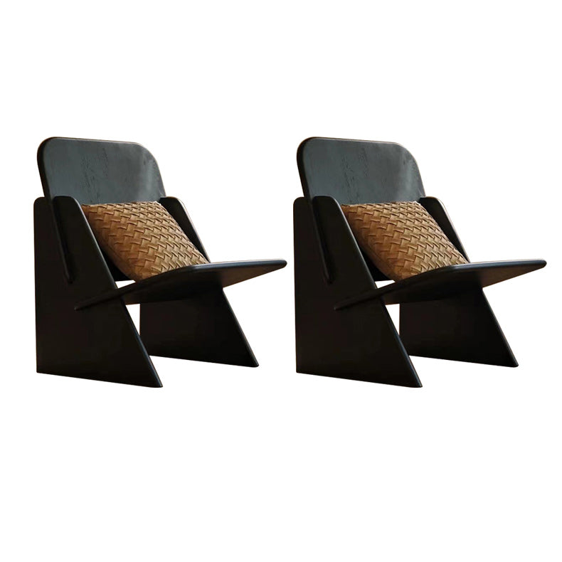 Scandinavian Living Room Lounge Chair Wooden Accent Room Chair Black 2 Piece Set Clearhalo 'Accent Chairs' 'accent_chairs' 'Chairs & Seating' 'furn' 'furn_accent_chairs' 'Furniture' 'Living Room Furniture' 7664261