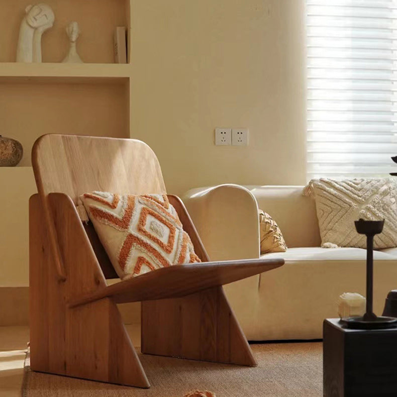 Scandinavian Living Room Lounge Chair Wooden Accent Room Chair Natural 1 Piece Clearhalo 'Accent Chairs' 'accent_chairs' 'Chairs & Seating' 'furn' 'furn_accent_chairs' 'Furniture' 'Living Room Furniture' 7664262
