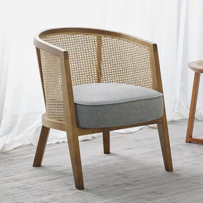 Traditional Wood Living Room Chair Basic Four Leg Accent Armchair