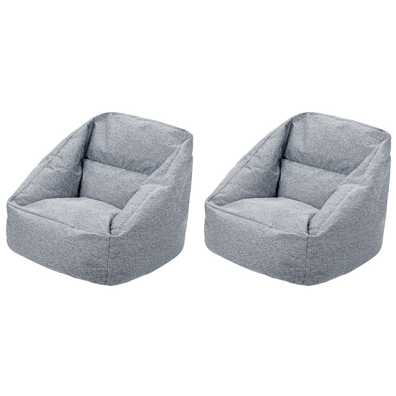 Scandinavian Living Room Chesterfield Chair Solid Color Chesterfield Chair Grey Synthetic 2 Piece Set Clearhalo 'Accent Chairs' 'accent_chairs' 'Chairs & Seating' 'furn' 'furn_accent_chairs' 'Furniture' 'Living Room Furniture' 7664397
