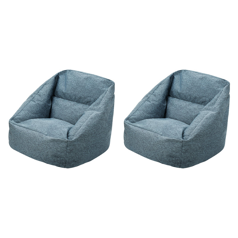 Scandinavian Living Room Chesterfield Chair Solid Color Chesterfield Chair Blue Synthetic 2 Piece Set Clearhalo 'Accent Chairs' 'accent_chairs' 'Chairs & Seating' 'furn' 'furn_accent_chairs' 'Furniture' 'Living Room Furniture' 7664400