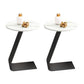 Glam Round Side Table 17.7-inch Metal C End Table for Living Room