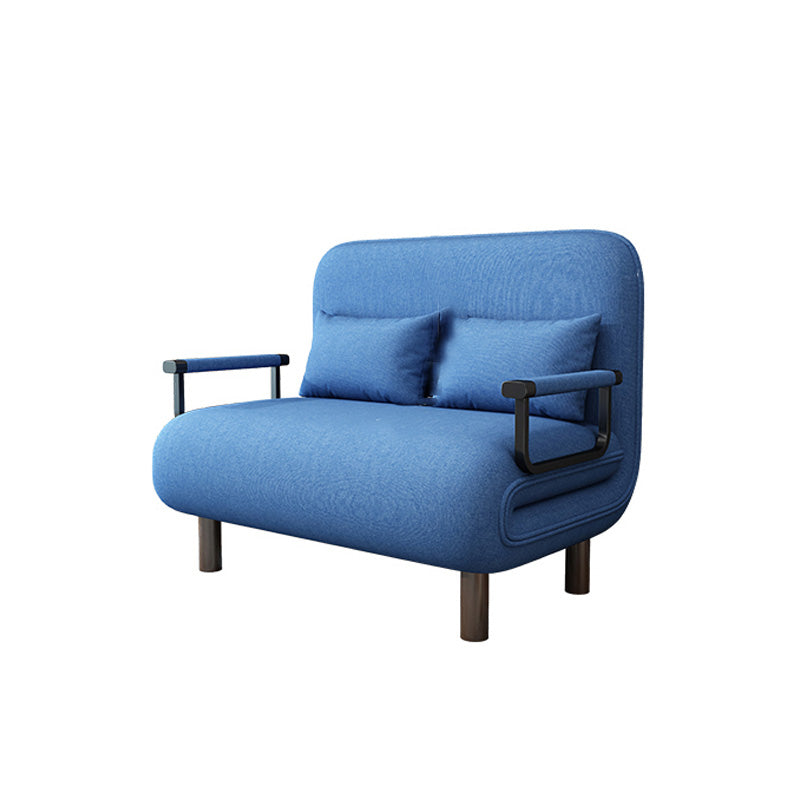 Divano letto di futon contemporaneo con 2 cuscini e cuscino indietro nella miscela di lino