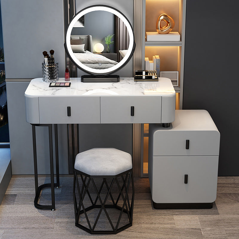 Tavolo da toeletta per vanità da letto contemporaneo tavolo da trucco in legno con cassetto