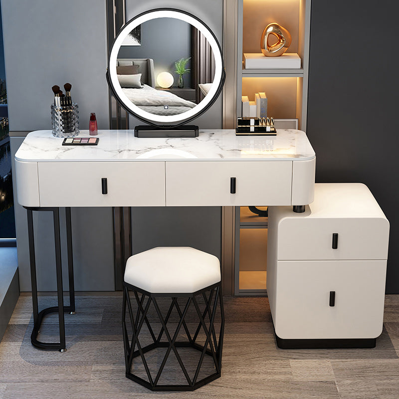 Tavolo da toeletta per vanità da letto contemporaneo tavolo da trucco in legno con cassetto