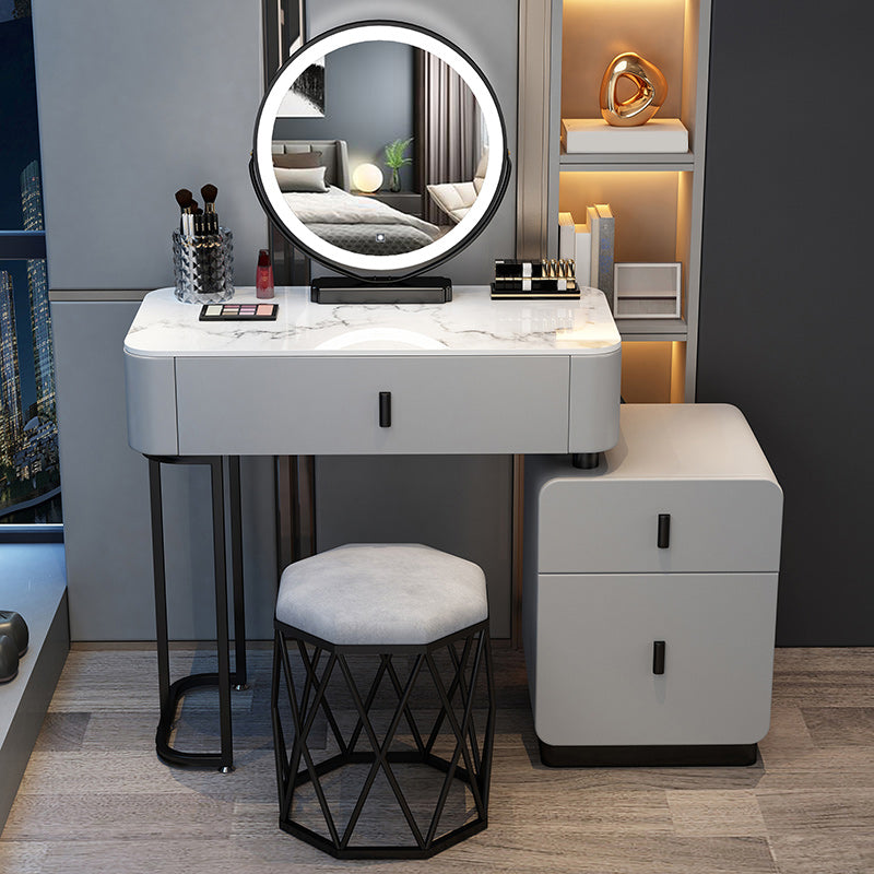 Tavolo da toeletta per vanità da letto contemporaneo tavolo da trucco in legno con cassetto