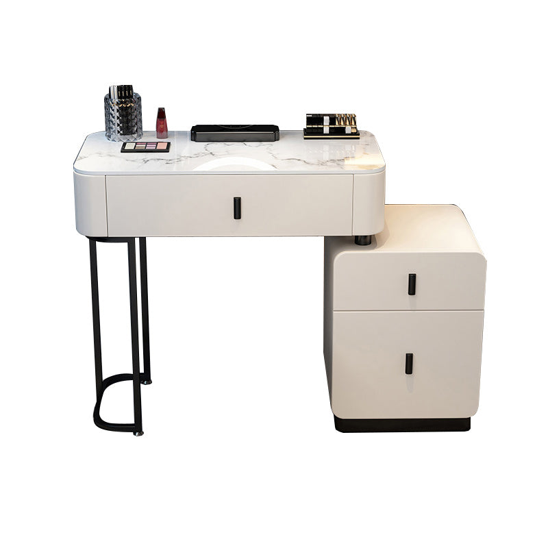 Tavolo da toeletta per vanità da letto contemporaneo tavolo da trucco in legno con cassetto