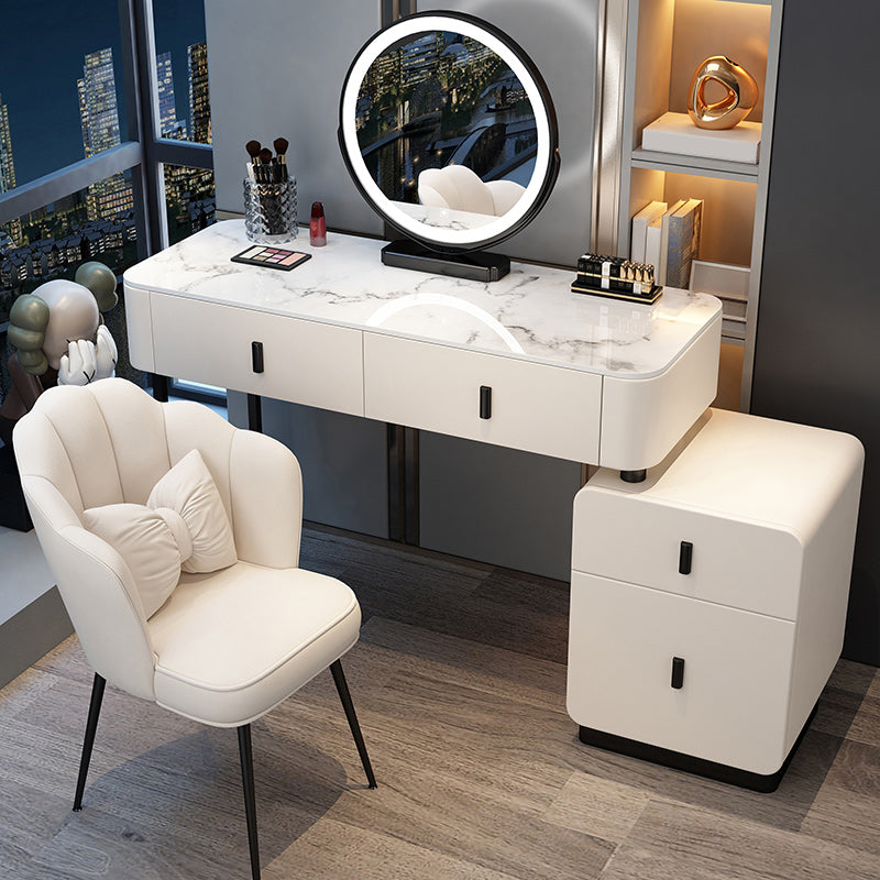 Tavolo da toeletta per vanità da letto contemporaneo tavolo da trucco in legno con cassetto