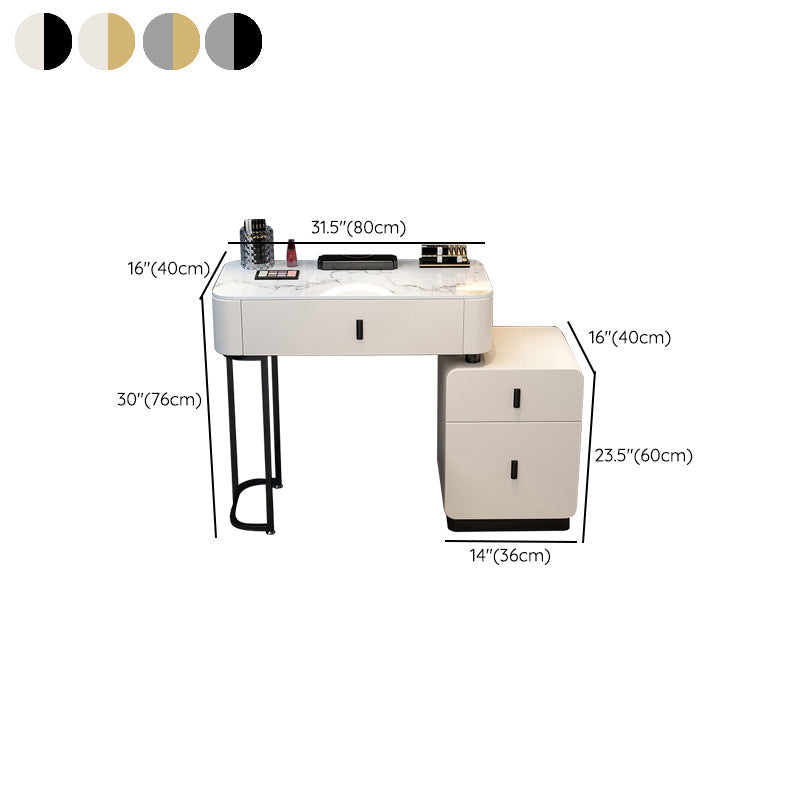 Tavolo da toeletta per vanità da letto contemporaneo tavolo da trucco in legno con cassetto