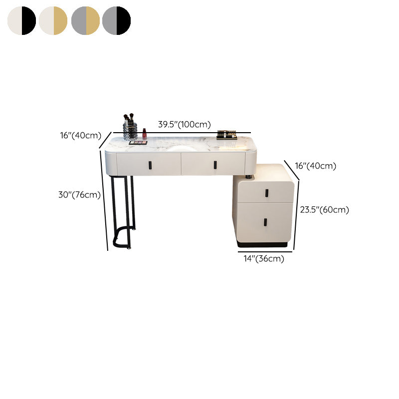 Tavolo da toeletta per vanità da letto contemporaneo tavolo da trucco in legno con cassetto