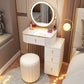 Removable Makeup Counter Bedroom Vanity Dressing Table with Lighted Mirror