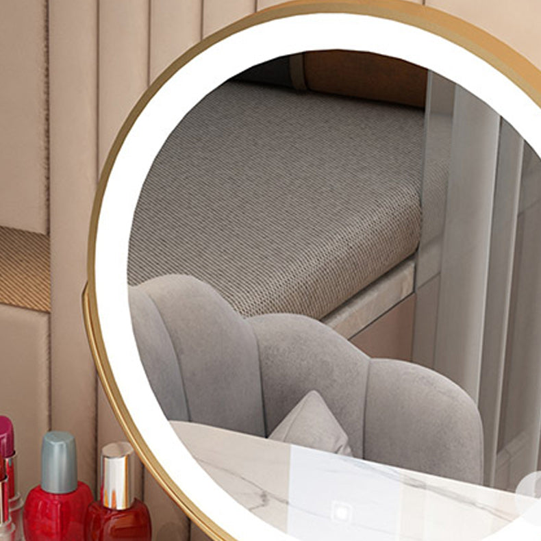 Removable Makeup Counter Bedroom Vanity Dressing Table with Lighted Mirror
